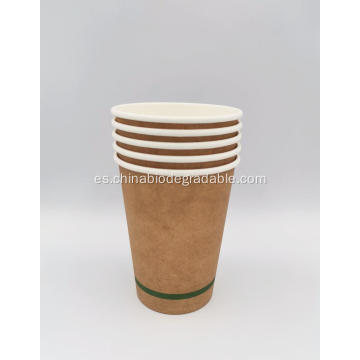 Vaso de papel desechable compostable PLA de la más alta calidad, 16 oz